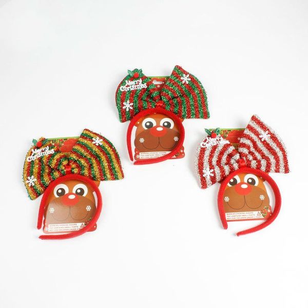 

christmas decorations 2 pcs/lot headbands bowknot head buckle decorate ornament hair hoop easter party decoration happy birthday1