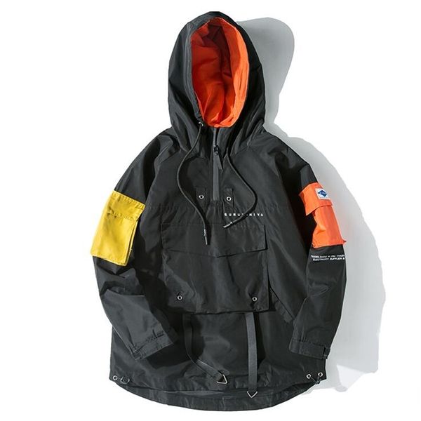 

yizlo men jacket windbreaker jaqueta masculina zipper jackets streetwear autumn 201218, Black;brown