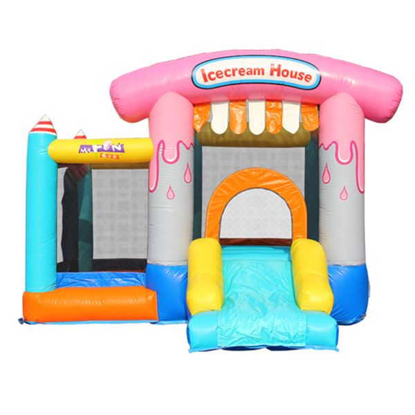 

pvc icecream house trampoline inflatable bouncer jumpers icecream kids playground naughty castle with ball pit for family use kids play fun
