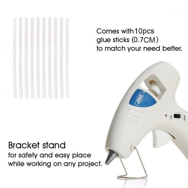 

1pcs 10w melt glue gun wireless glue gun for home repairs diy arts & crafts with 10/20/50/100pcs 7mm melt stick1