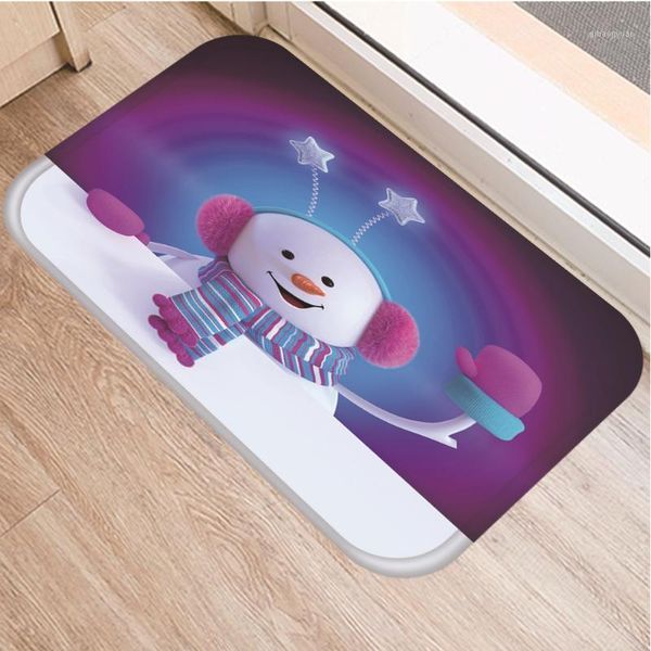 

snowman art non-slip door mat multifunction waterproof bathroom slip carpet can diy custom picture rug kitchen cleaning e07601