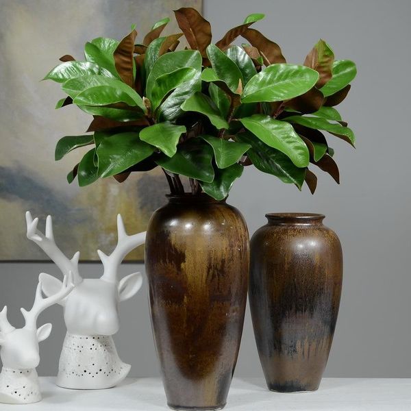 

decorative flowers & wreaths 6pcs 61cm white bowl flower branches leaves advanced simulation magnolia leaf high grade ornament arrangement m