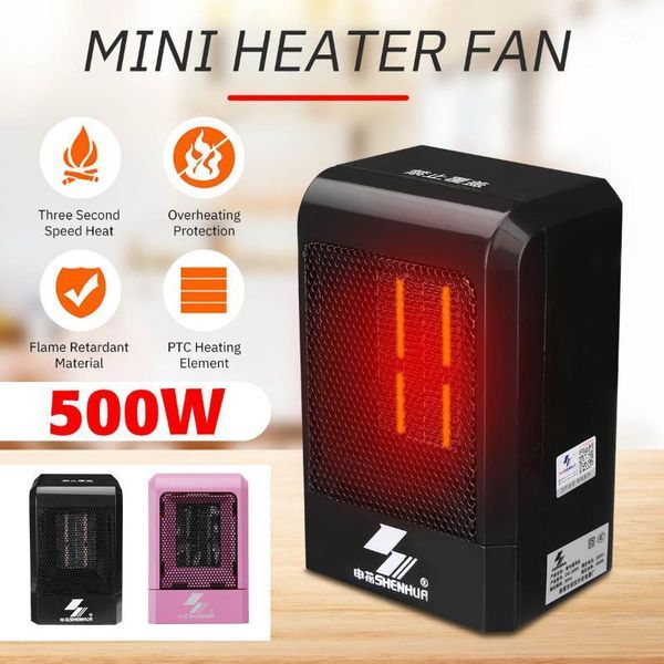 

electric heater 500w portable electric mini fan space heater winter warmer home office desk 220v for winter bathroom heating1