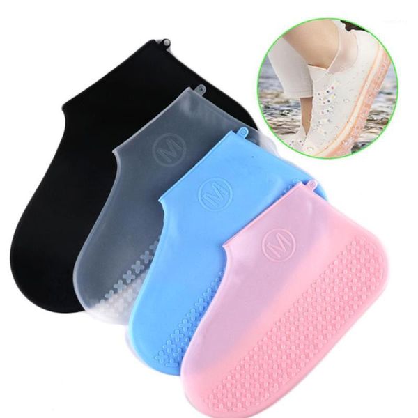 

reusable latex waterproof rain shoes covers slip-resistant rubber rain boot overshoes 26-44 sizes shoes accessories1