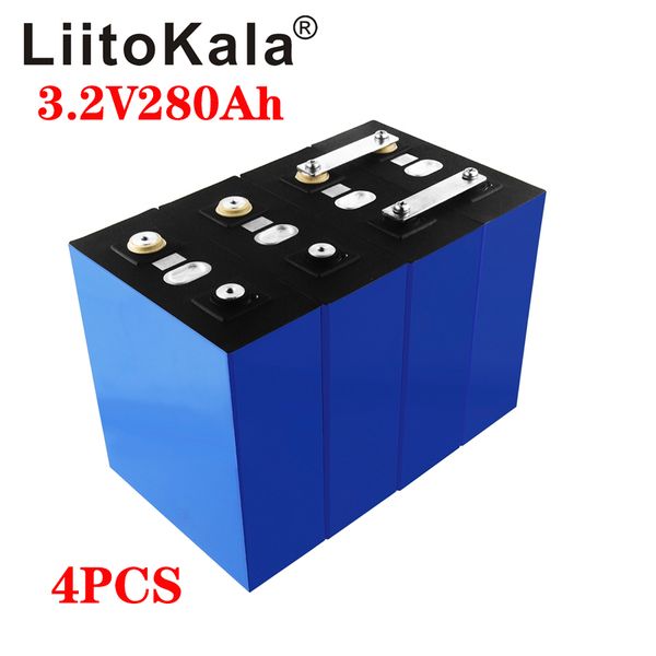 

4 шт. liitokala lifepo4 3.2v 280ah клетки для 12 в 280ah lifepo4 аккумуляторная батарея домашняя солнечная энергия хранения с шинами