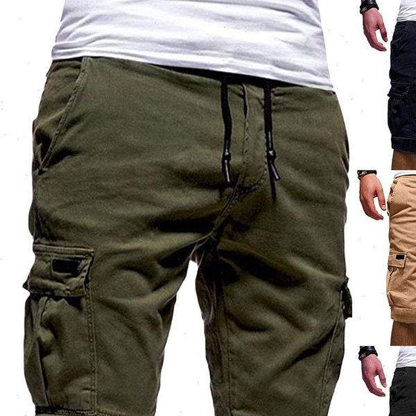 

short 2020 mens cargo shorts new army camouflage shorts men cotton loose work casual short pants multi pockets plus size m 2xl, White;black