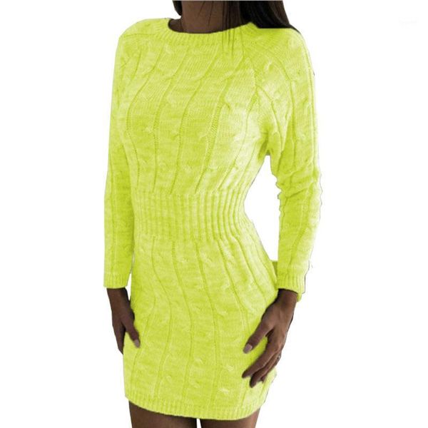 

hee grand women knitted dress sheath tight pull femme robe sueter vestido mujer invierno 2019 thick twist sweater dress wzq3011, White;black