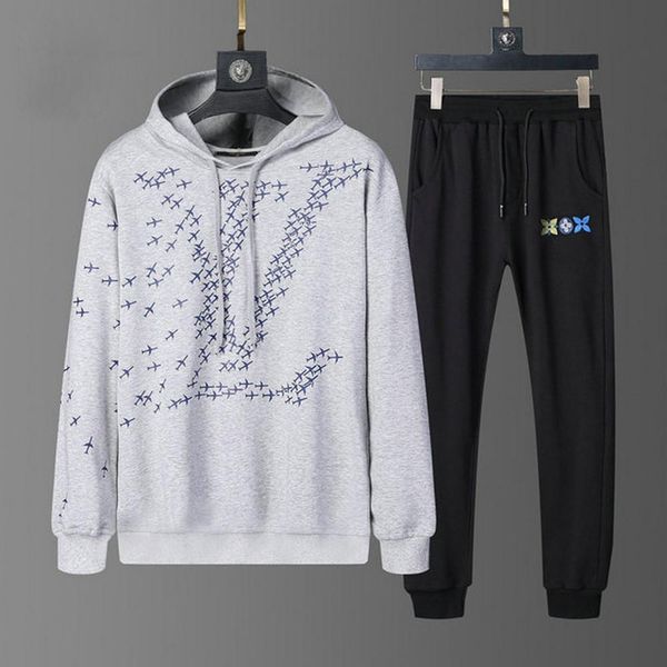 

20ss mens women designer tracksuits sportswear lu lou tton superme suits hoodies pants sweater l supre v hoodie shoes bag 18, Gray