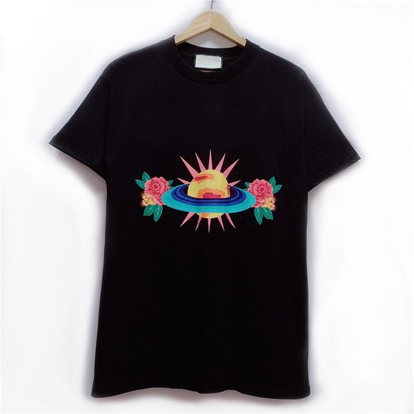 

2021 luxury embroidered t-shirt men women design t-shirt women t-shirt black, White;black