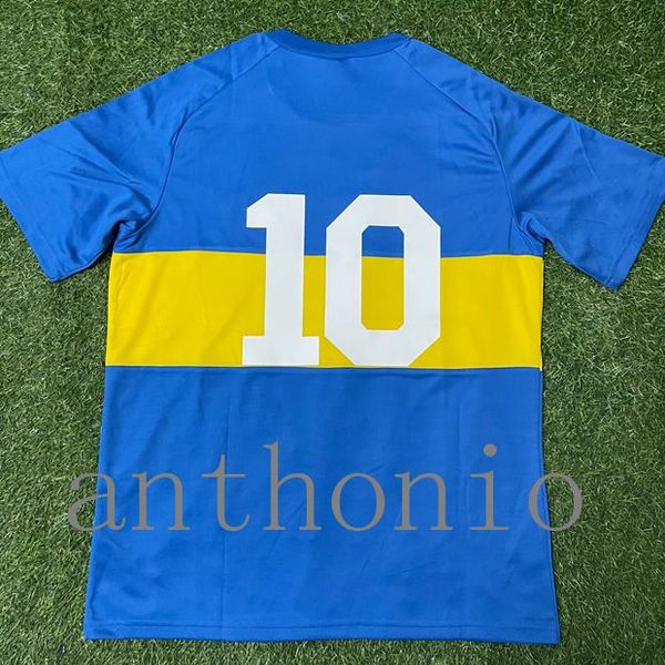 

1980/81 retro boca juniors soccer jerseys maradona 10 roman riquelme de erjiaduo palermo battaglia thailand 1981 football jersey futbol shir, Black;yellow