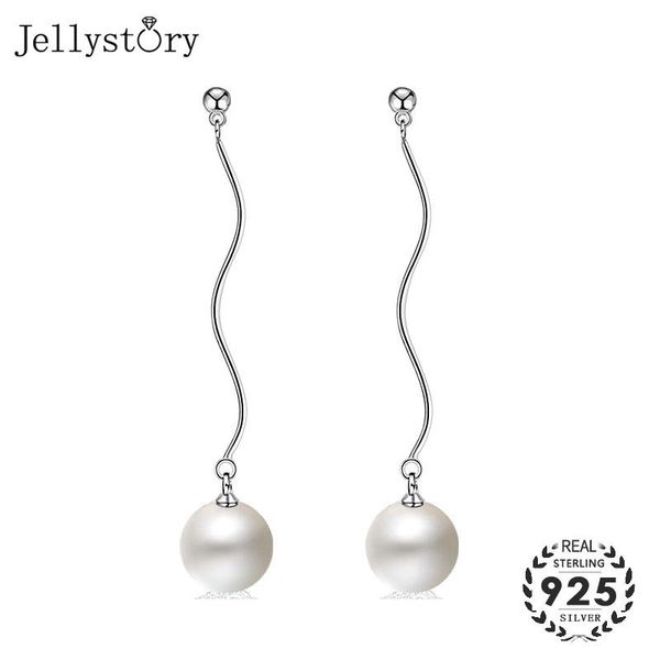 

dangle & chandelier jellystory fashion 925 sterling silver earrings with natural freshwater pearl drop earring jewelry for women wedding par