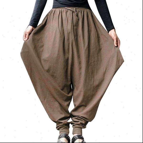 

new hip baggy wide crotch harlan pants men women plus size wide leg trousers new casual loose cross pants 2021, Black