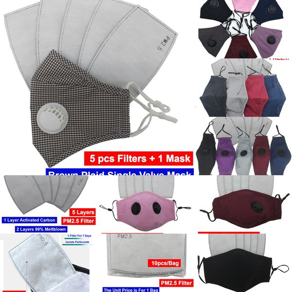 

5 pcs filter for one factory 1day fashion face cotton reuse washable dust mask 9 pynyc