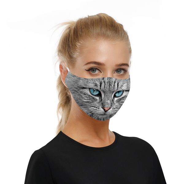 

face element 100pcs fashion grimace halloween designer 3d printing masks reusable protective pm2.5 5layers filters washable adjusable