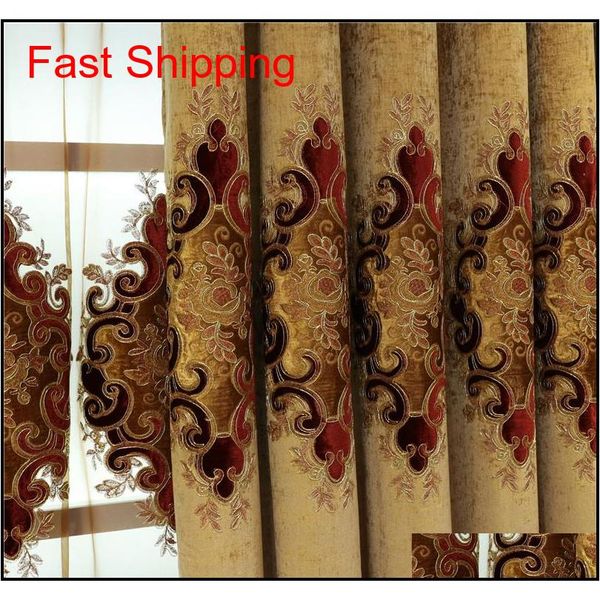 

european and american custom luxury villas elegant fresh living room curtains embroidered qylrer yh_pack