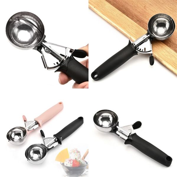 

stainless steel ice cream spoon spherical commercial household fruit chocolate modelling scoops baking tool spoons durable 6 8mt f2