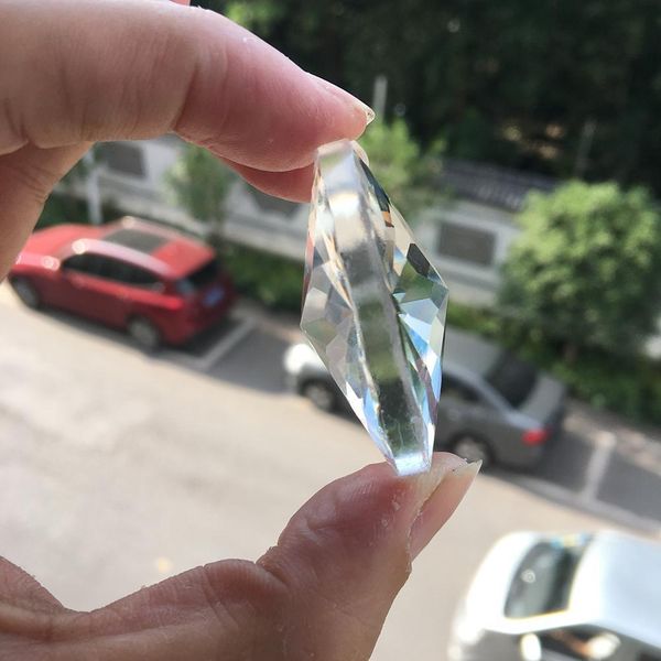 

40mm transparent crystal double hole artificial purple gold crystal cut jewelry crafts home chandelier decorative gifts h bbymyc