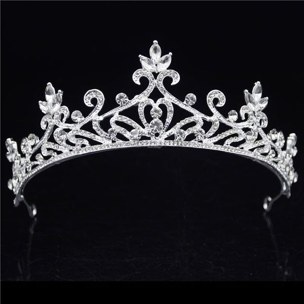 

6 designs gorgeous crystal bridal tiara crown bride headbands women prom hair ornaments wedding hair jewelry accessories, Golden;silver
