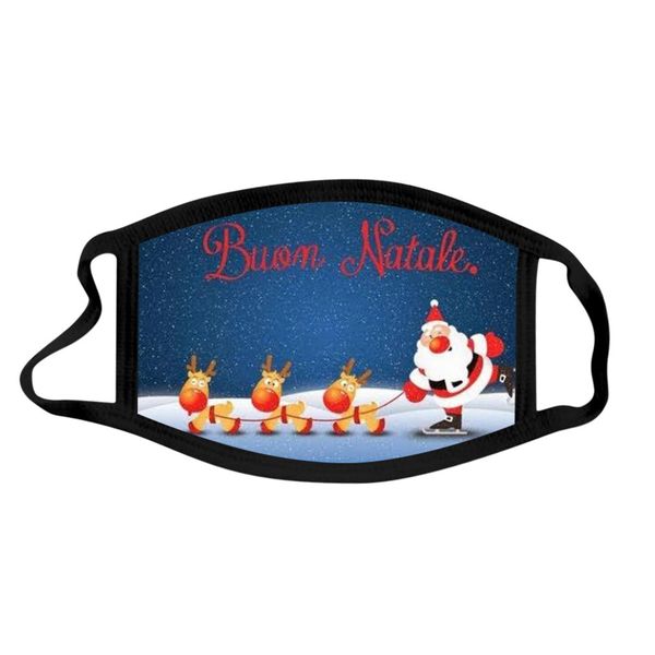 

christmas xmas face masks printed anti dust fog snowflake mouth cover breathable washable reusable mask