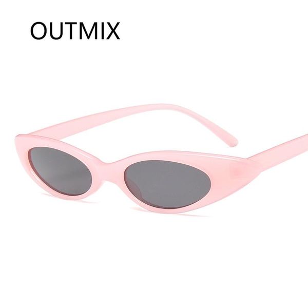 

Ladies Cat Eye Sunglasses Women Trending 2021 Brand Designer Fashion Small Frame Transparent Sun Glasses for Female UV400 Shade, White;black