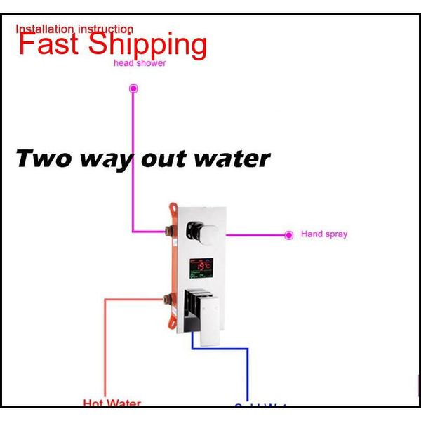 

digital wall mounted 2 or 3 way shower mixer valve control with display bath shower panel intell qylipt homes2011