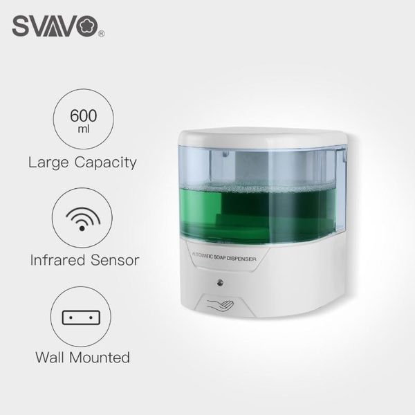 

liquid soap dispenser wall hanging automatic 600ml capacity abs plastic for el bathroom
