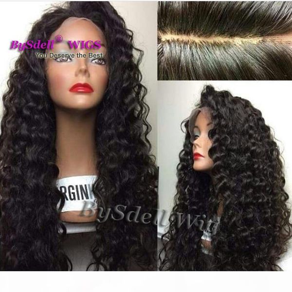 

synthetic lace front wig glueless kanekalon heat resistant long kinky curly synthetic wigs with baby hair for black women in stock