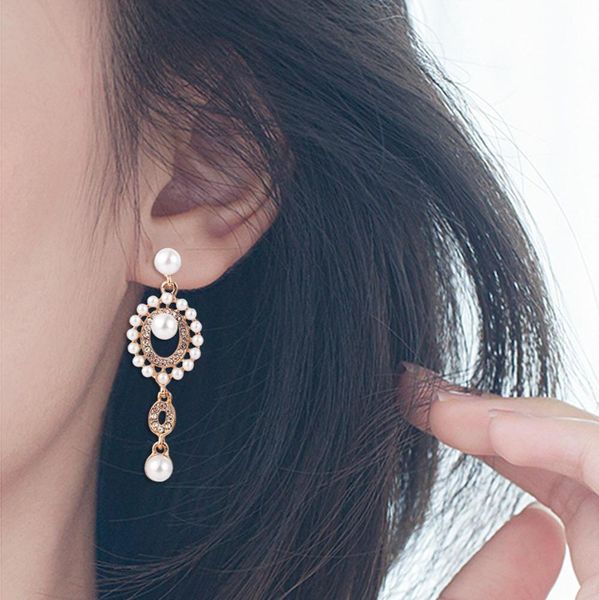 

1 pair new women retro alloy leaves pendant earrings eardrop earbob jewelry 1 pair casual styles jllmit, Golden