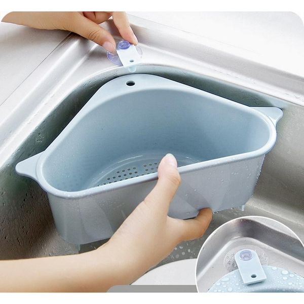 

triangular sink drain shelf shelving sink suction soap rag rack bucket kitchen drying rack sponge jllhzw mx_home