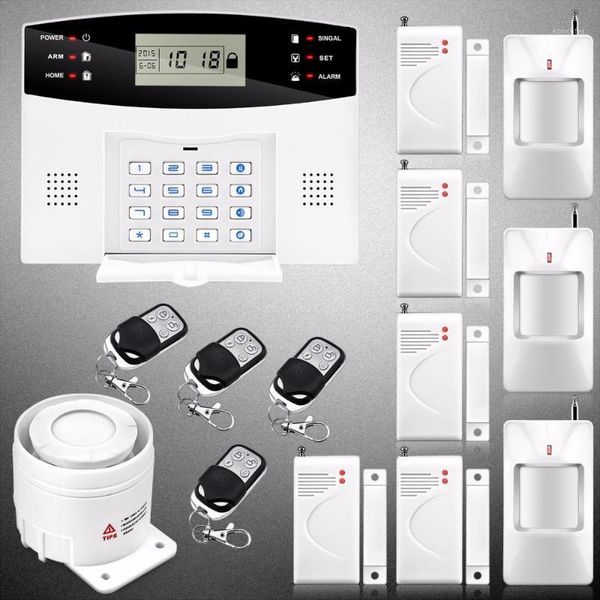 

alarm systems yobangsecurity wireless gsm home system russian spanish voice metal remote control pir motion detector wired siren kit1