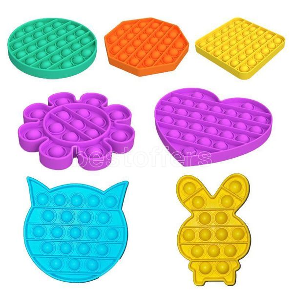 

pop it fidget toy among us sensory push pop bubble fidget toy decompression autism special needs anxiety stress reliever for kids fy