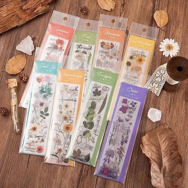 

gift wrap 2021 creative junk journal flowers dairy flake pet sticker pack diy craft po card making label