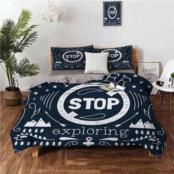 

якорь и силуэт звезды с никогда не прекращающимся исследующим слоган на темном фоне