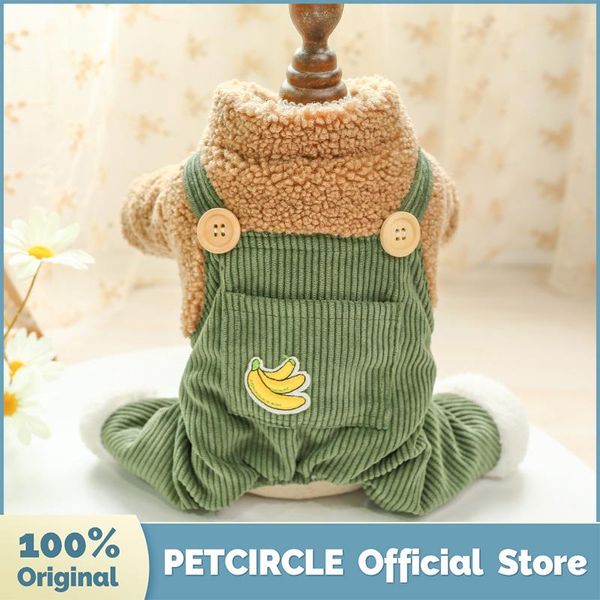 

petcircle dog puppy clothes banana warm & thick overalls fit small&medium dog pet cat winter pet cute costume cloth coat