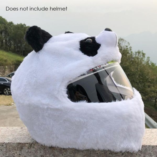 

motorcycle helmets helmet panda animal cover motorbike funny heeds crazy case crash for outdoor personalized full 2021
