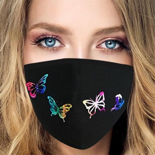 

uyg7zu factory price butterfly fashion designer printed reusable fabric facemask cloth decoration for masks masque coton 5 n