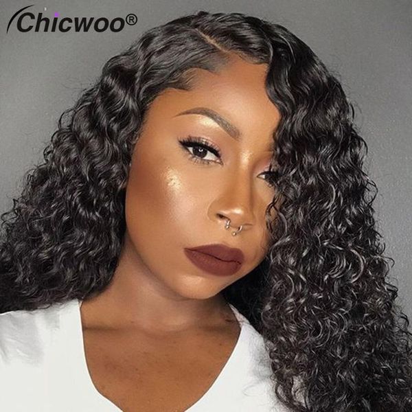 

250 density water wave human hair wigs for women peruvian human hair curly lace front wigs bleached knots 28 30 32inch long wig, Black;brown