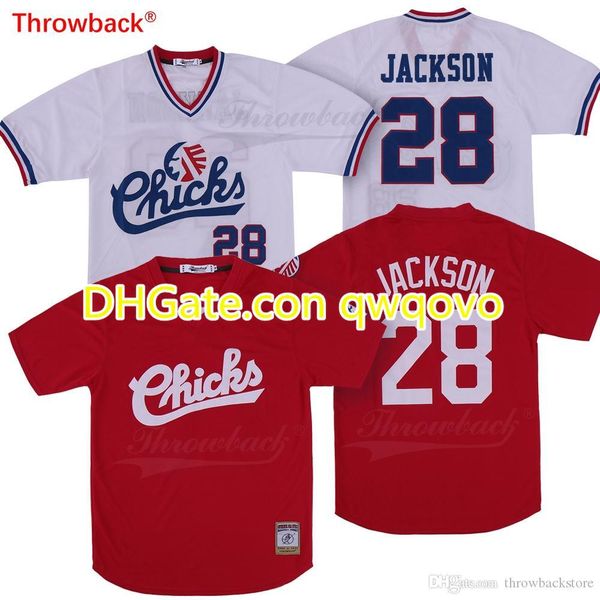 

bo jackson jersey #28 memphis chicks minor league baseball jersey retro white red s-3xl, Blue;black