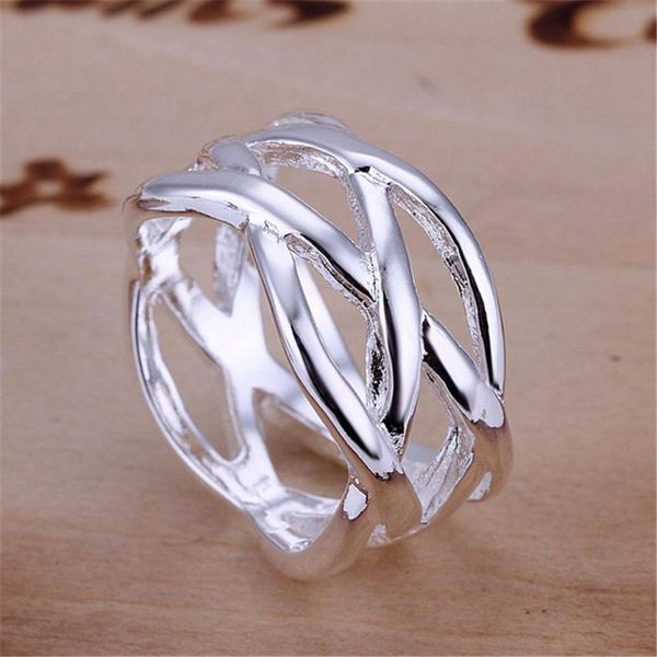 

size 6 10 silver color hollow women lady party jewelry cute pretty rings fashion jewelry nets ring r010 h jllltj
