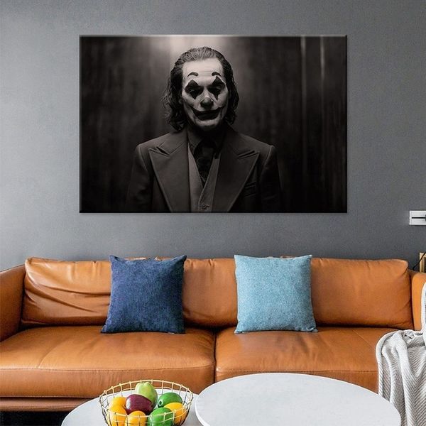 

joker joaquin phoenix кино плакаты и отпечатки холст маслом живопись черные белые настенные картинки для гостиной домашний декор