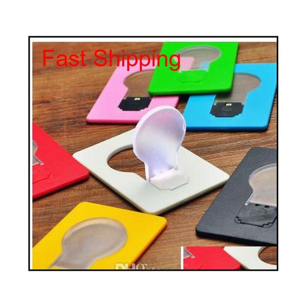 

new new portable wallet card pocket led card night light lamp put in purse qylvfn beauty888, Silver