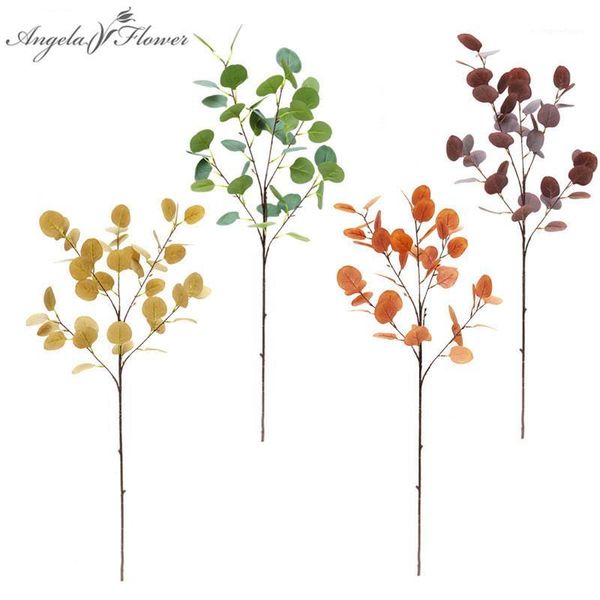 

90cm artificial eucalyptus 6 branch high pole floor silk diy wedding plants wall decor christmas flower arrangement green leaf1