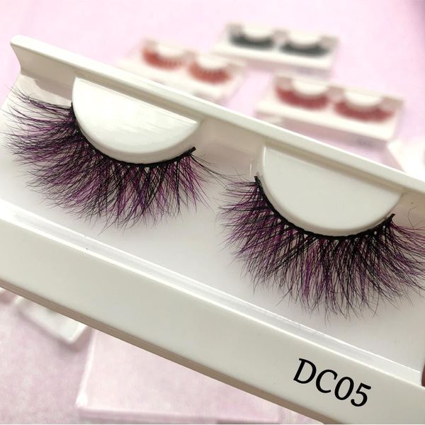 

false eyelashes buzzme 3d mink colorful lashes 100% handmade cruelty fluffy dramatic cosplay makeup tools