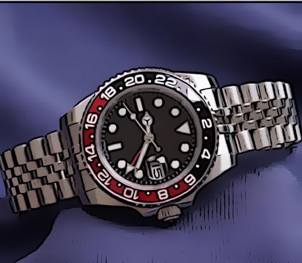 

fashion mens watches 40mm automatic mechanical watch stainless steel blue black ceramic sapphire male wristwatches master gmt watches, Slivery;brown