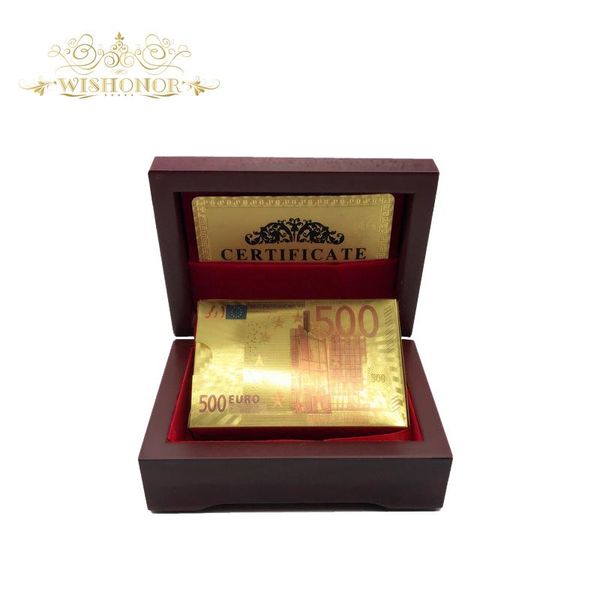 

wishonor nice colored euro 500 gold plated poker card color gold playing card in red box for and games wmtklv rimmer