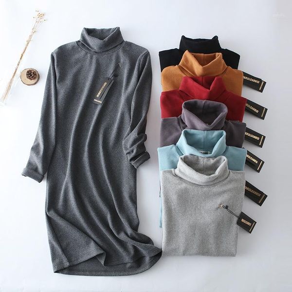 

super cashmere turtleneck dress 2020 autumn winter winter clothes women pullovers pull femme hiver sweater women long sweater1, White;black