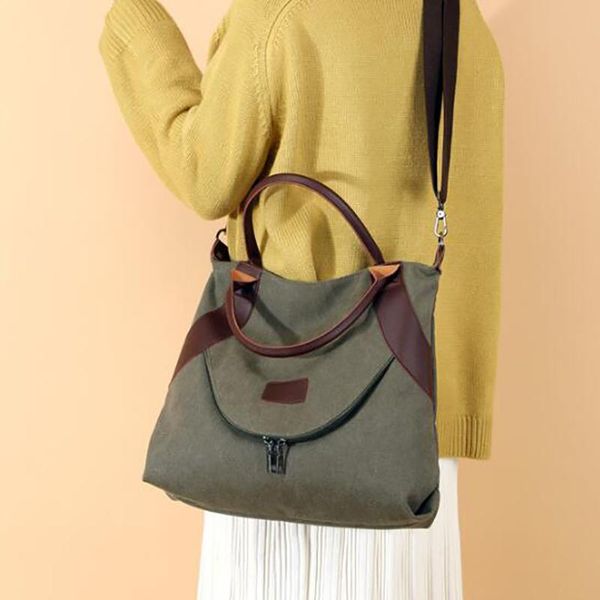 

shoulder bags women canvas tote bag handbags large capacity leisure big travel reusable foldable eco grocery totes