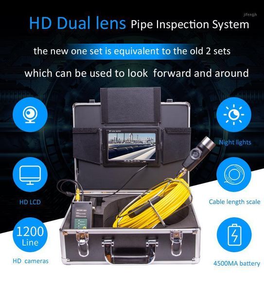 

wi-fi hd dual lens 4500mah battery pipeline endoscope inspection camera with a metal carry case support dvr function wp70e1