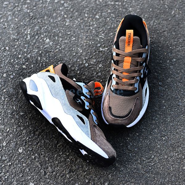 

new us 8.5 eur 42 treeperi fashion chunky 6.0 running shoes black brown men sports sneakers wholesale