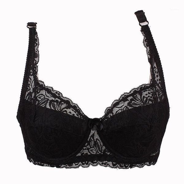 

summer new ultra-thin breathable lace bra1, Red;black